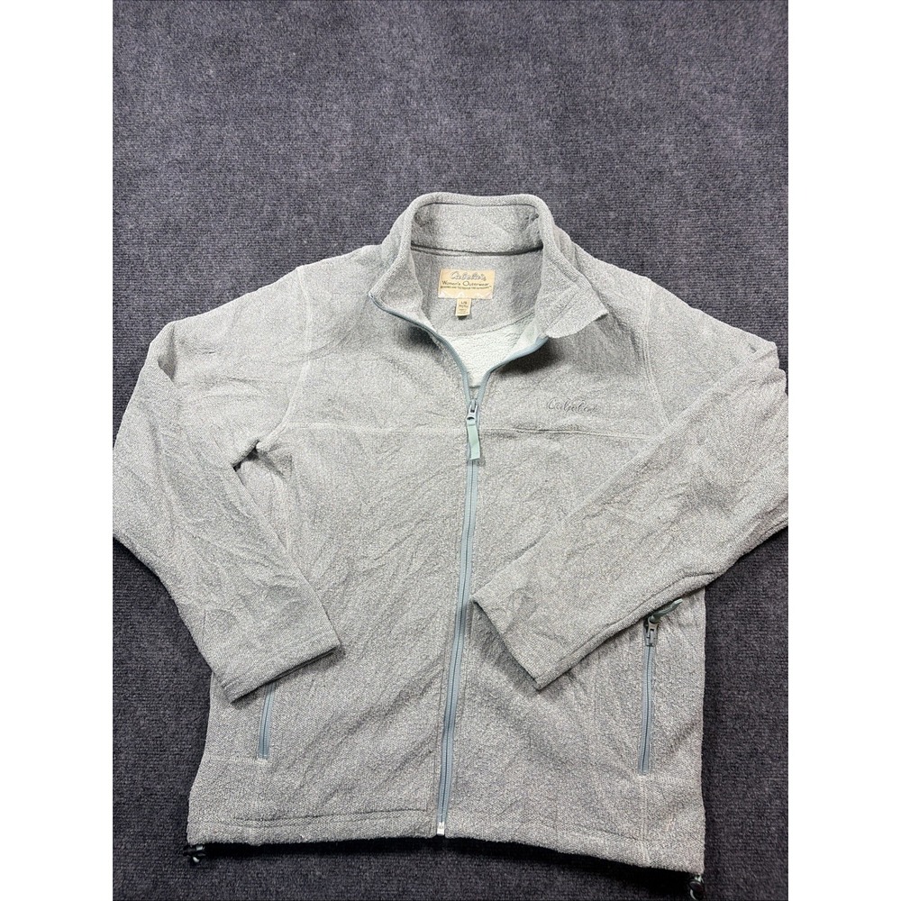 Cabelas Outdoor Zip Front Jacket Women's Large Gorpcore Quality Soft Teal L